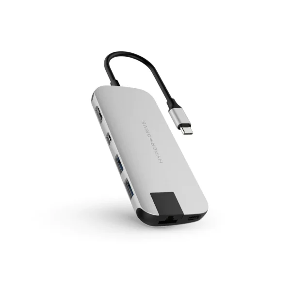 HyperDrive SLIM 8 in 1 USB-C Hub Silver